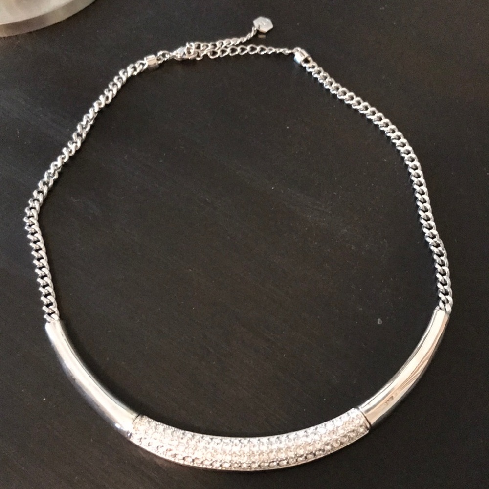 Touchstone Crystal White Collar Necklace